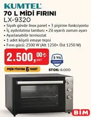 KUMTEL LX-9320 70 L MİDİ FIRIN KUMTEL LX-9320 70 L MİDİ FIRIN